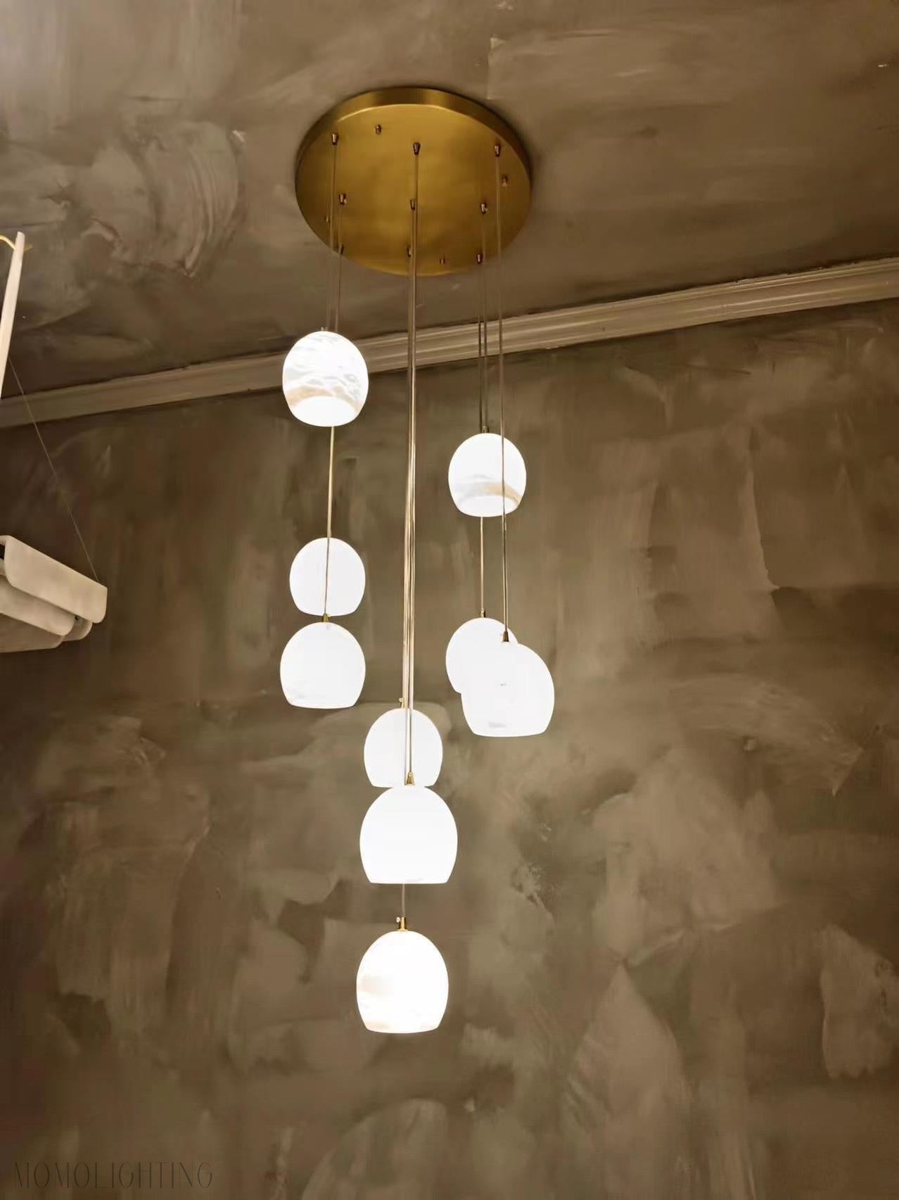 Alabaster Maeva Rectangular Chandelier 7 Light/ 15 Light/ 30 Light-Nobipets