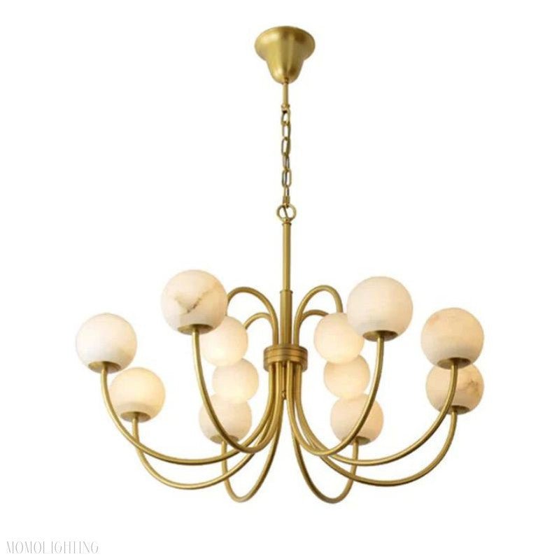 Alabaster Radial Chandelier-Nobipets
