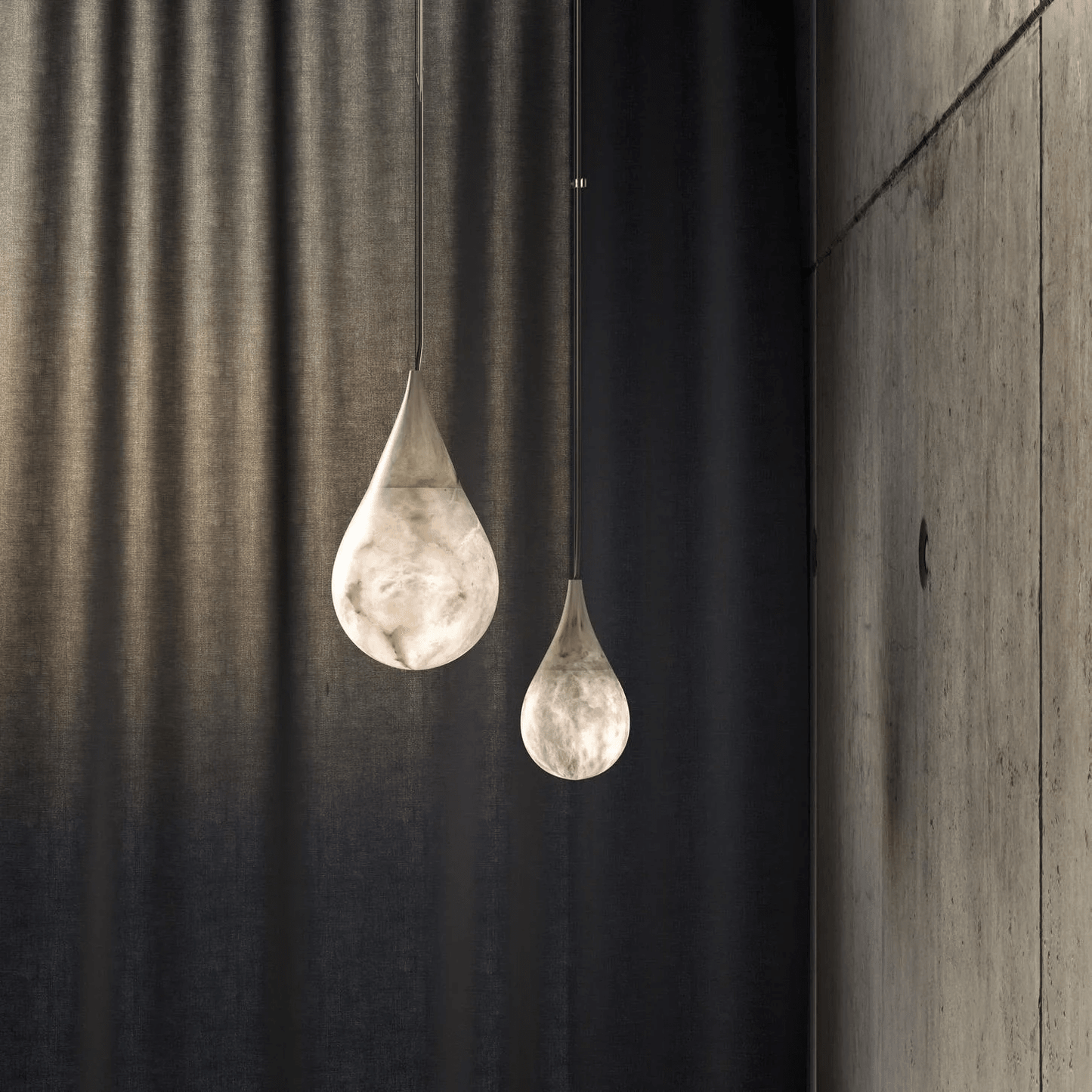 Alabaster Raindrop Pendant Lighting, Dining Table Pendant