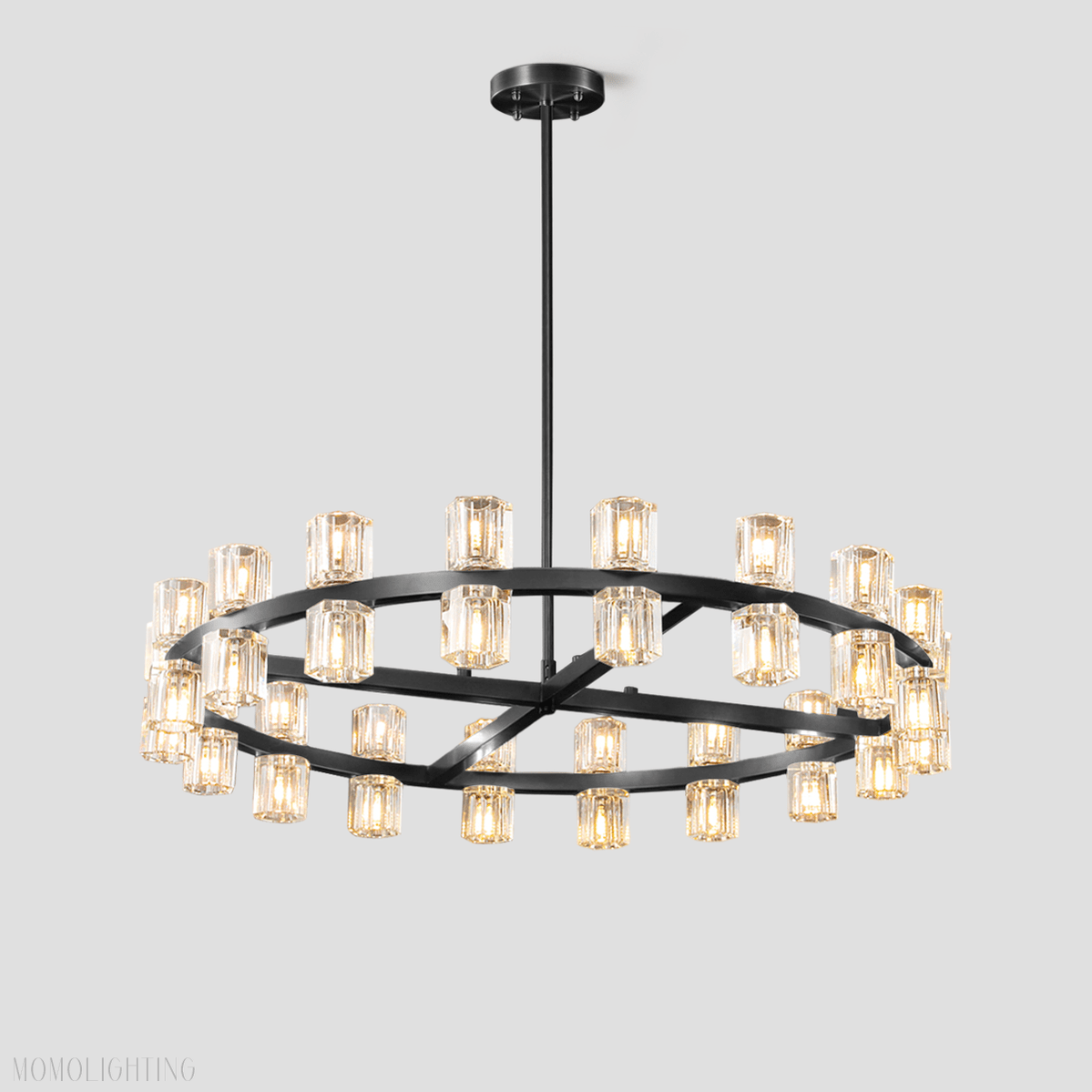 Arcachon Crystal Round Chandelier 36"-Nobipets