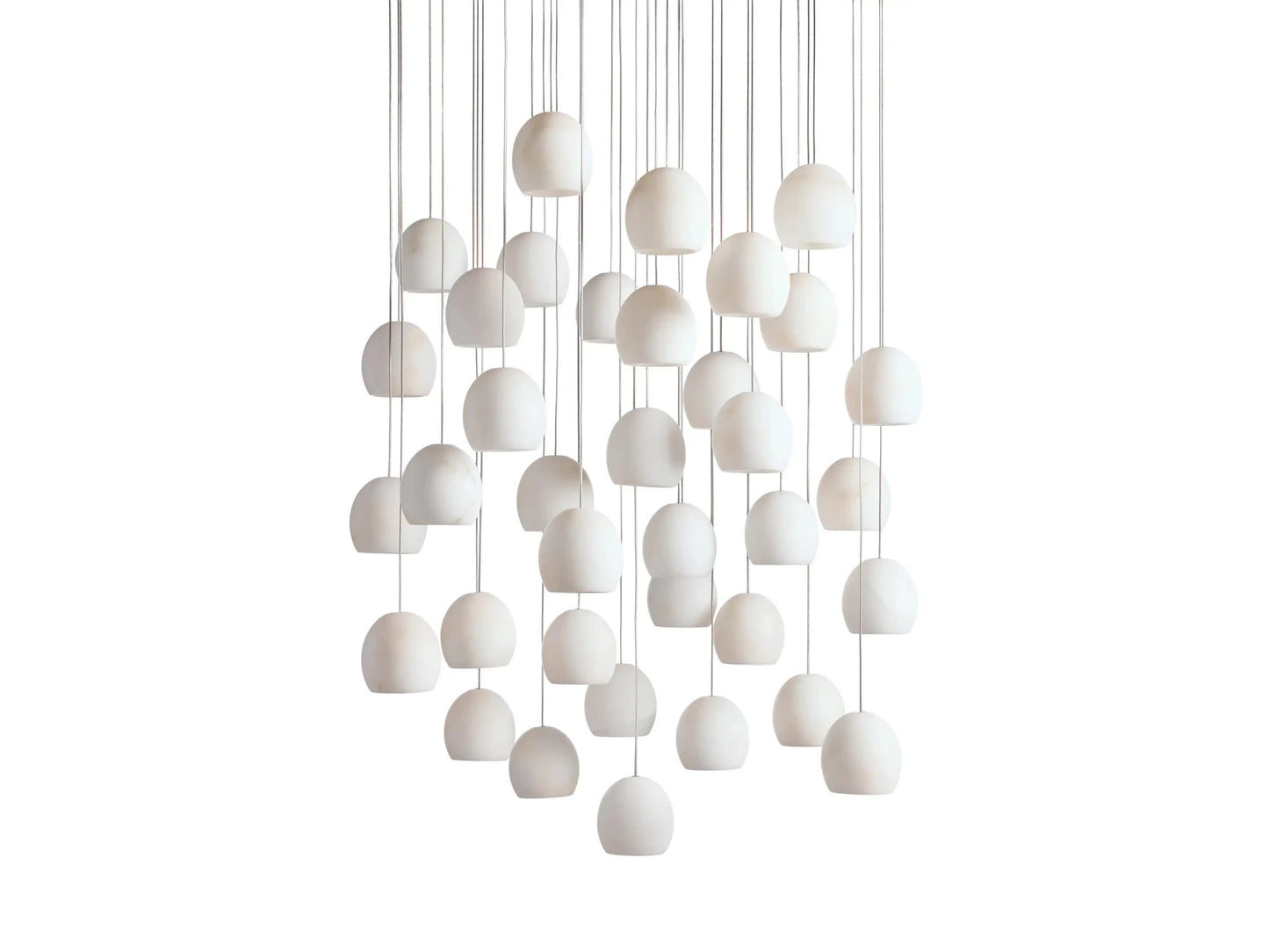 Arica Alabaster Modern Round Chandelier-Nobipets