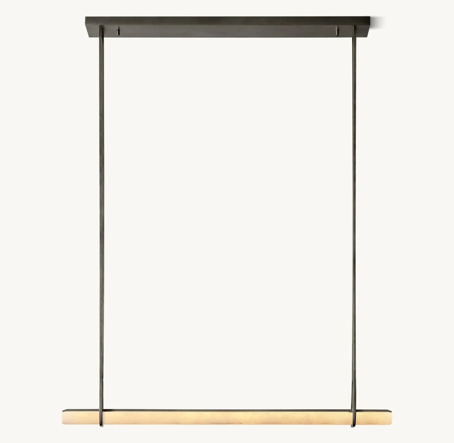Audubon Alabaster Single Bar Linear Chandelier 60"