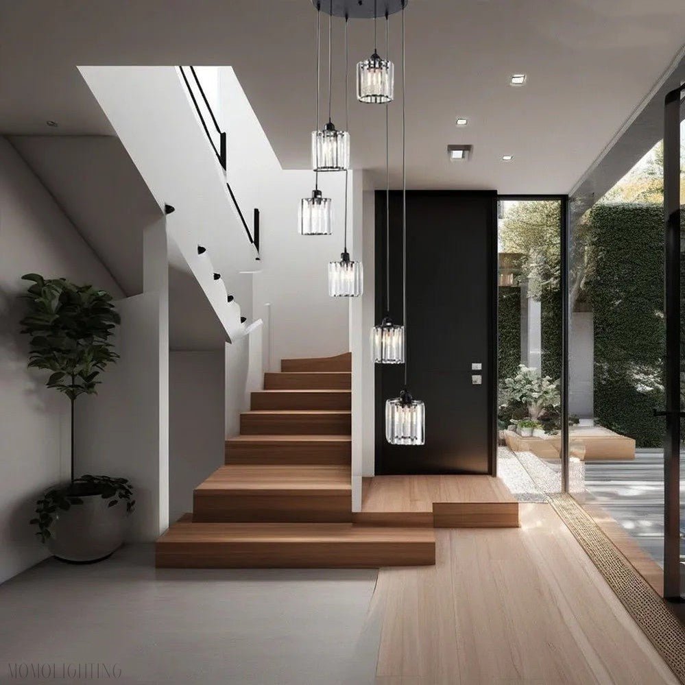 Ava Crystal Drop Chandelier 11.8''D-Nobipets