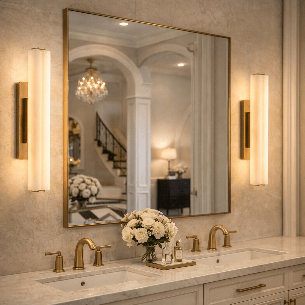 BUDUBON ALABASTER DOUBLE SCONCE