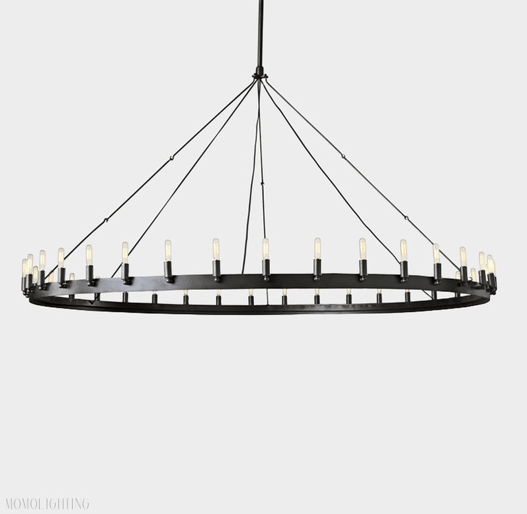 Camino Vintage Filament Round Chandelier-Nobipets