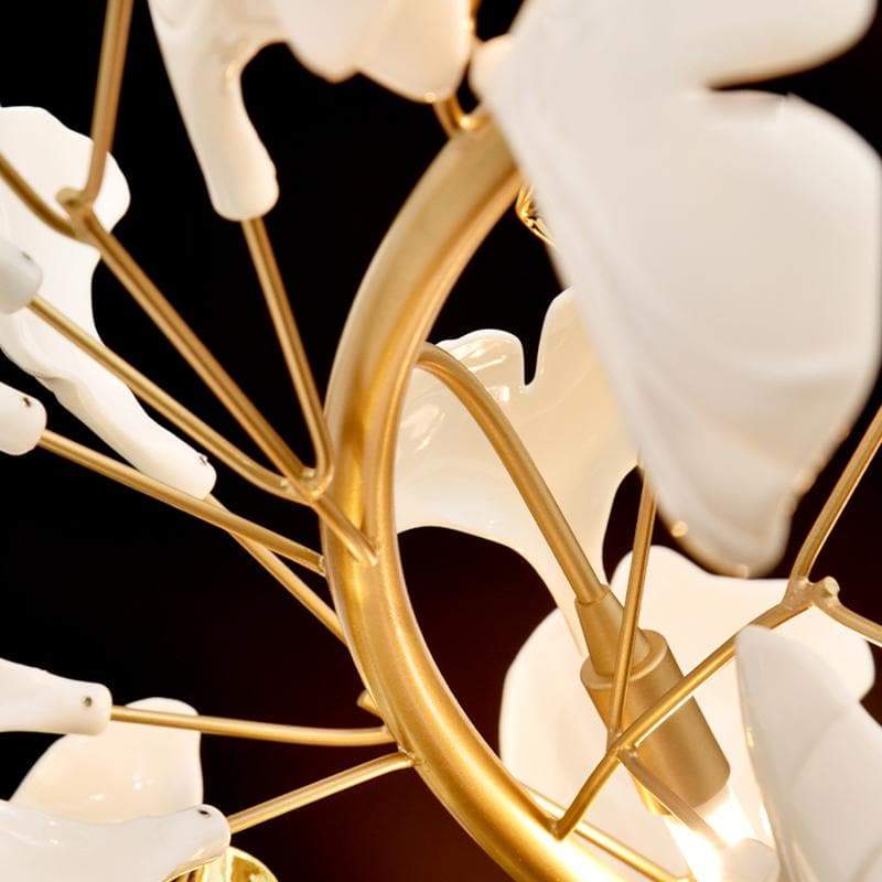 Ceramic Ginkgo Petal Chandelier-Nobipets
