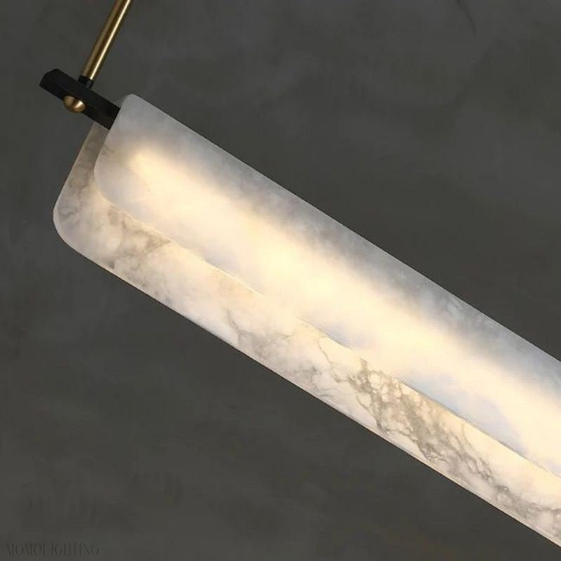 Dapit Alabaster Dining Linear Chandelier 39"-Nobipets