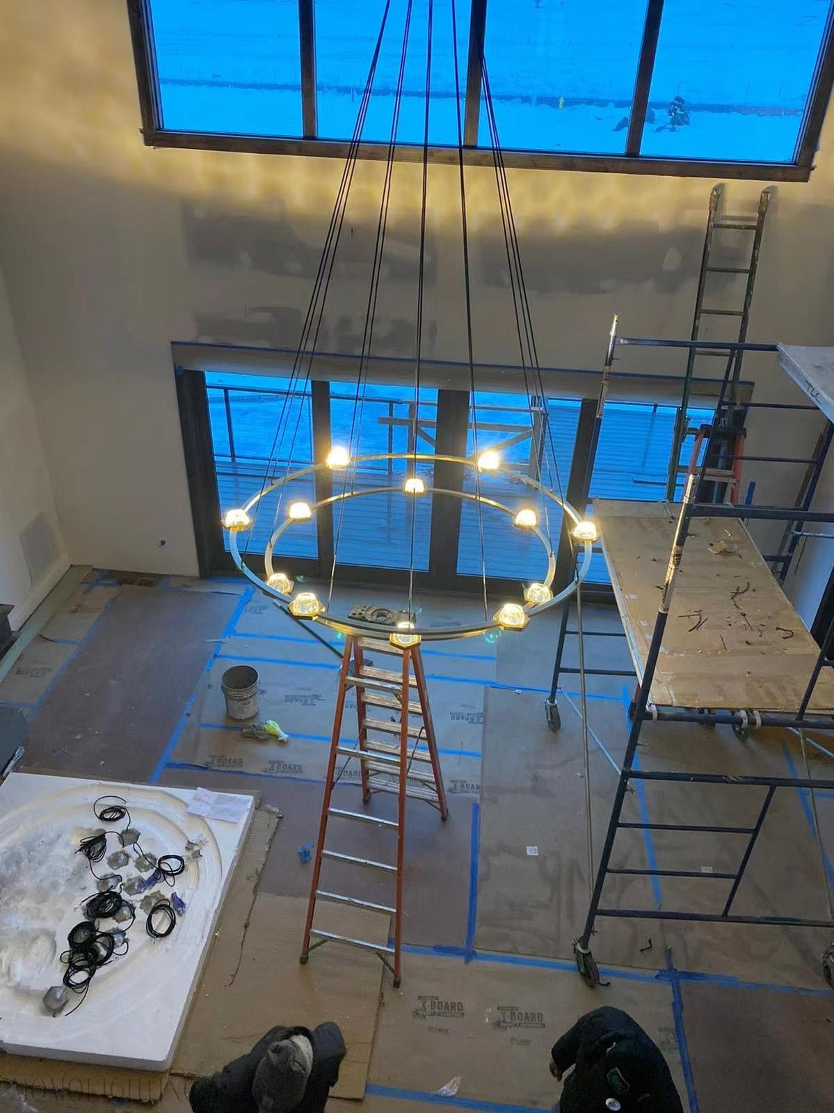 Eclatant 2-Tier Round Chandelier 60"-Nobipets