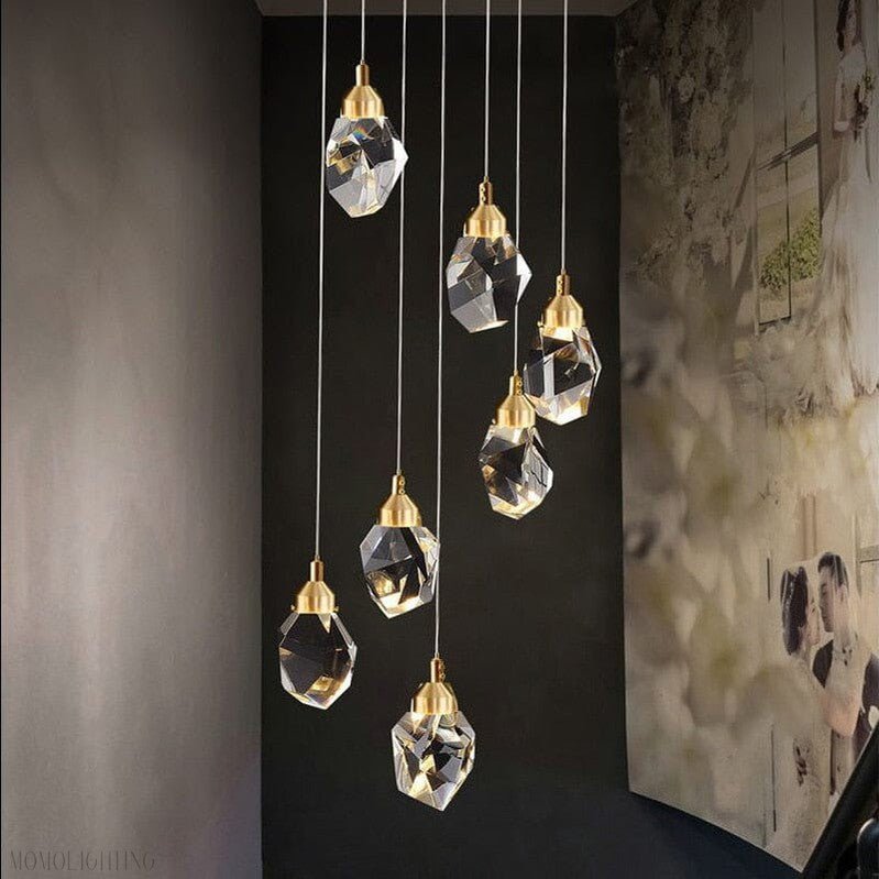 Elodie Foyer & Staircase Crystal Chandelier-Nobipets