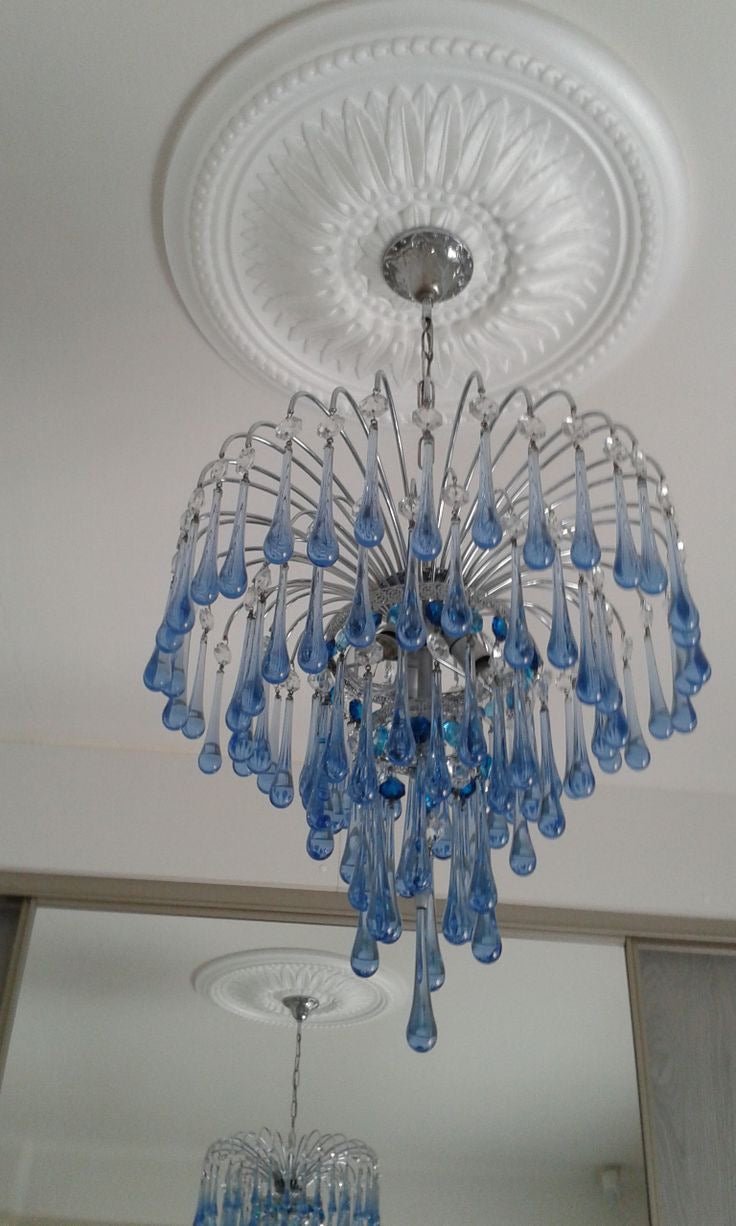 French Style Bedroom Small Creative Chandelier Vintage Romantic Warm Vibe Amber Waterdrop Light Fixture for Restaurant Dining Room Kids Room-Nobipets