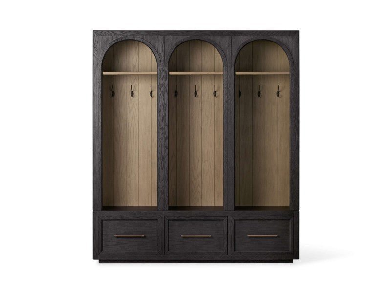 Hattie Triple Entryway Cabinet in Oak 69.75"W