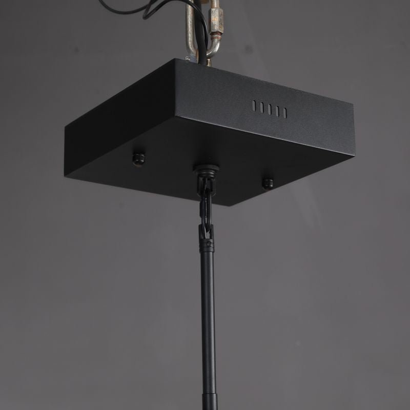 Knight Black Rectangular Chandelier 48"/62"-Nobipets