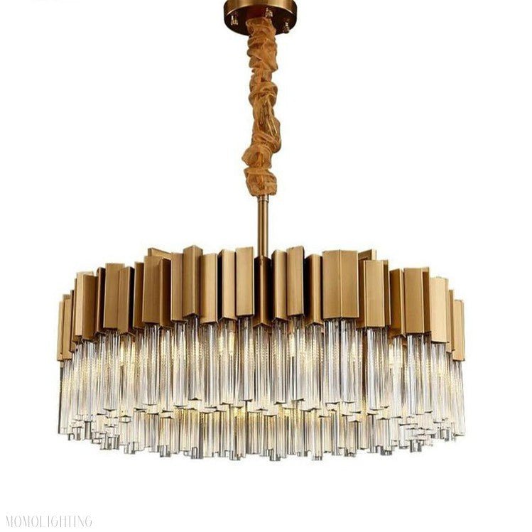 Kubica Round Crystal Chandelier-Nobipets
