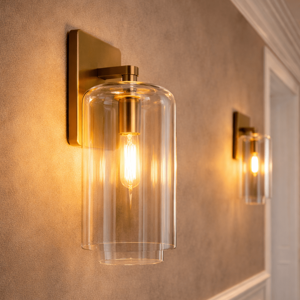 Lcaver Clear Glass Sconce