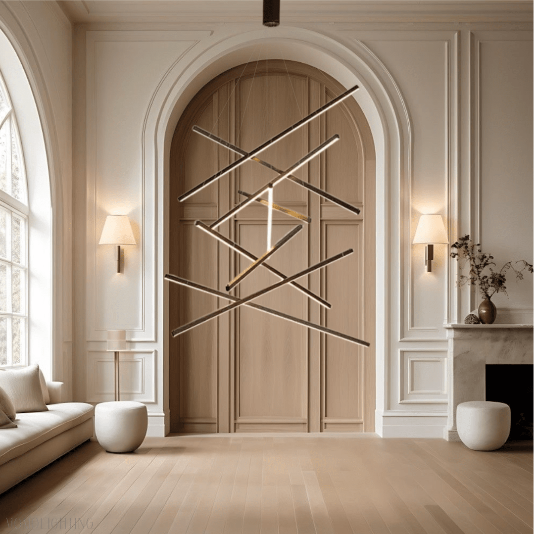 Modern Duplex Foyer & Staircase Chandelier-Nobipets