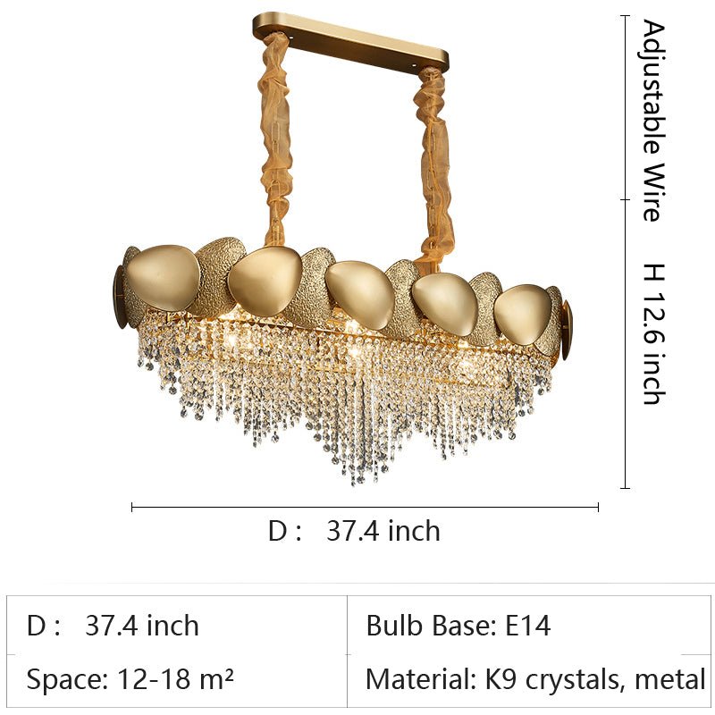 Modern Italian Style Crystal Tassel Chandelier-Nobipets