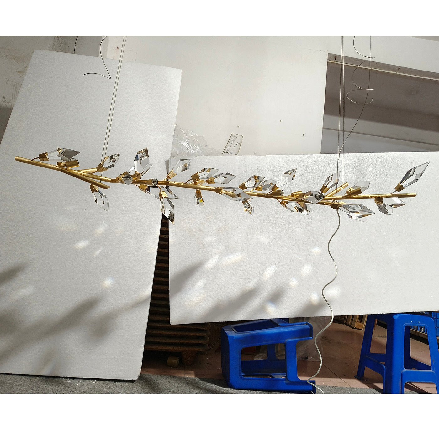 Modern Luxury Forests 72" Linear Crystal Chandelier-Nobipets