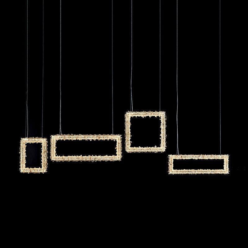 Modern Rock Crystal Dining Room Chandelier-Nobipets