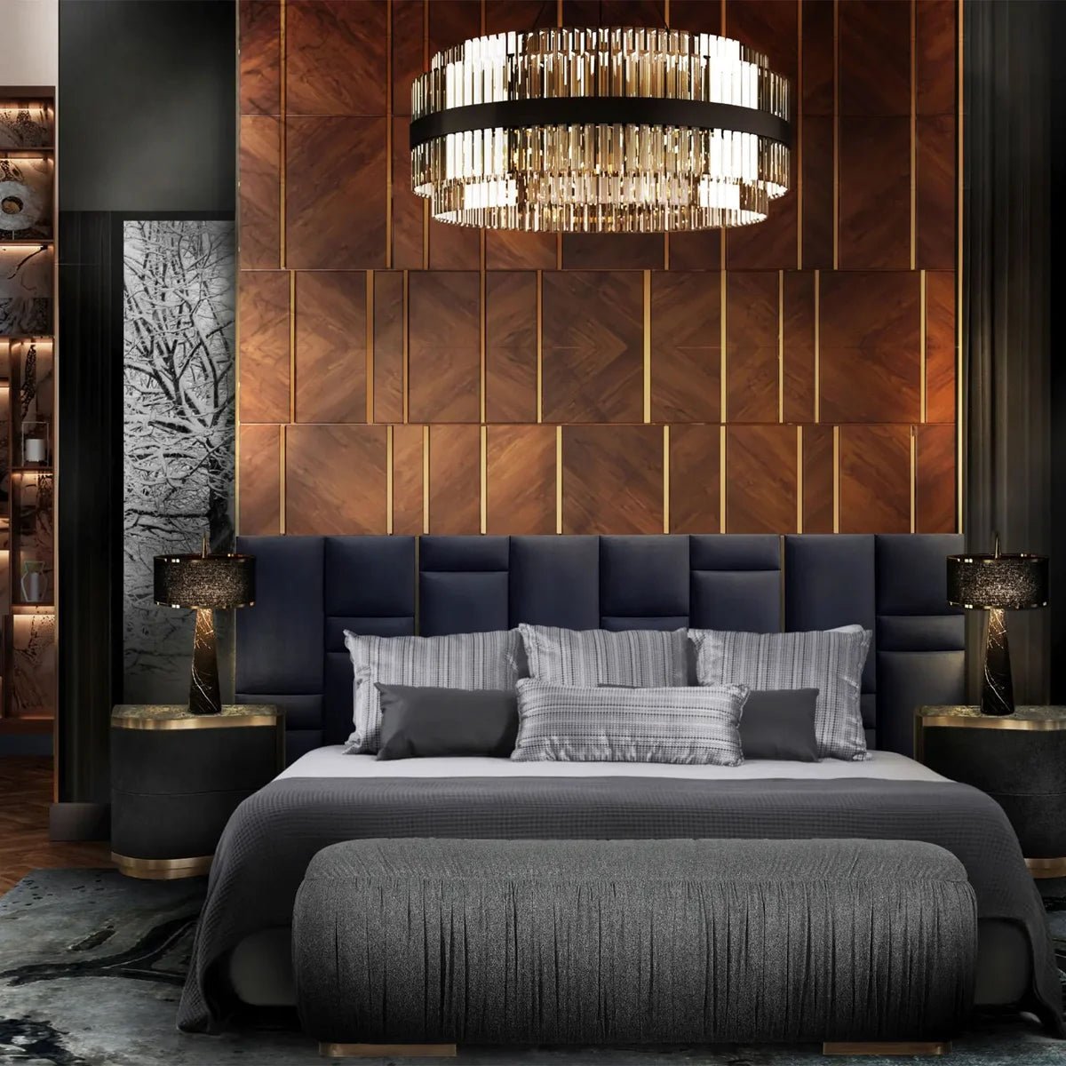 Modern Round Crystal Chandelier For Living Room/Bedroom-Nobipets