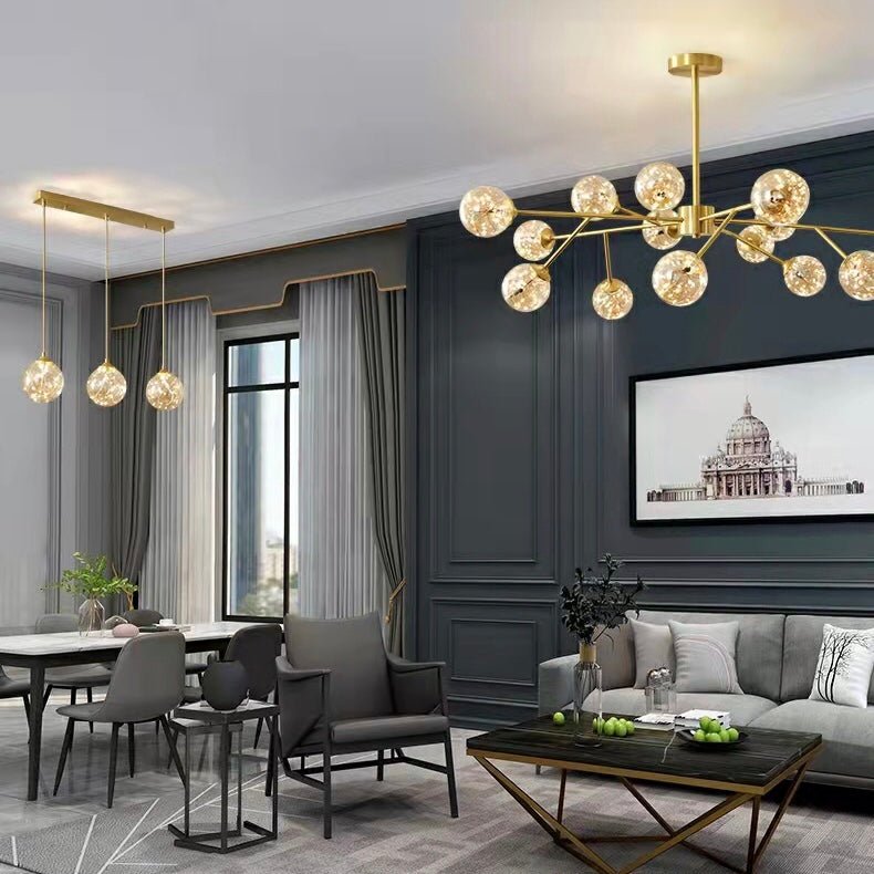 Modern Starlight Chandelier for Living Room Magic Beans Ceiling Light Molecular Dining Room Lamp-Nobipets