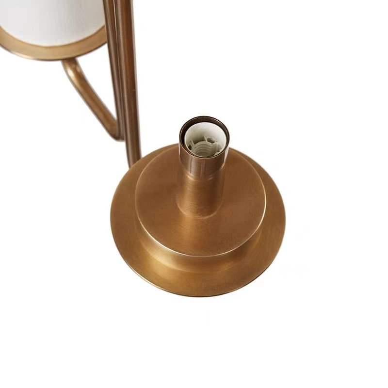 Modern Style Minimalism White Shades Chandelier/Wall Light in Brass-Nobipets