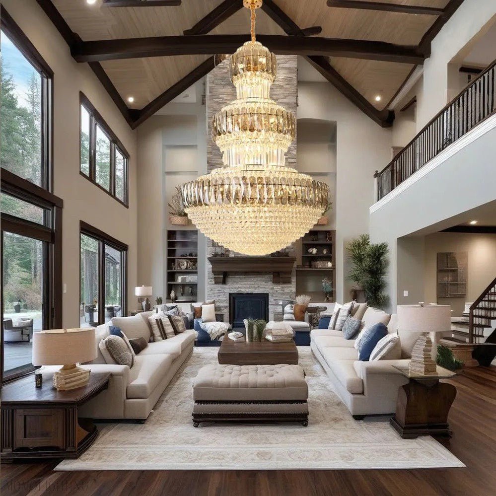 Mogoff Crystal Gold Chandelier-Nobipets