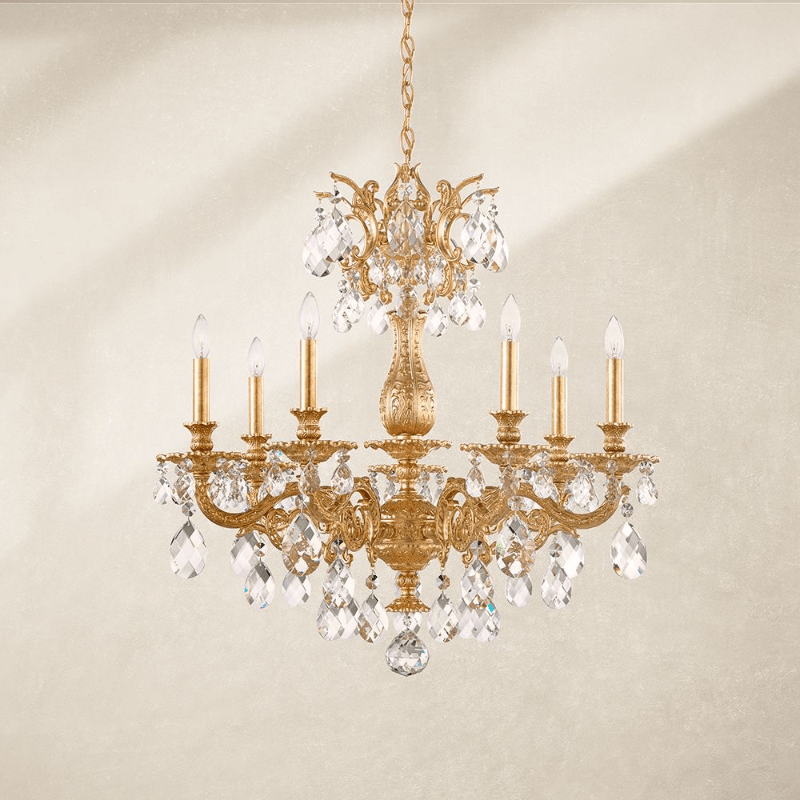 MOMO Crystal Chandelier 5677 Milano 7-lt 27" Chandelier