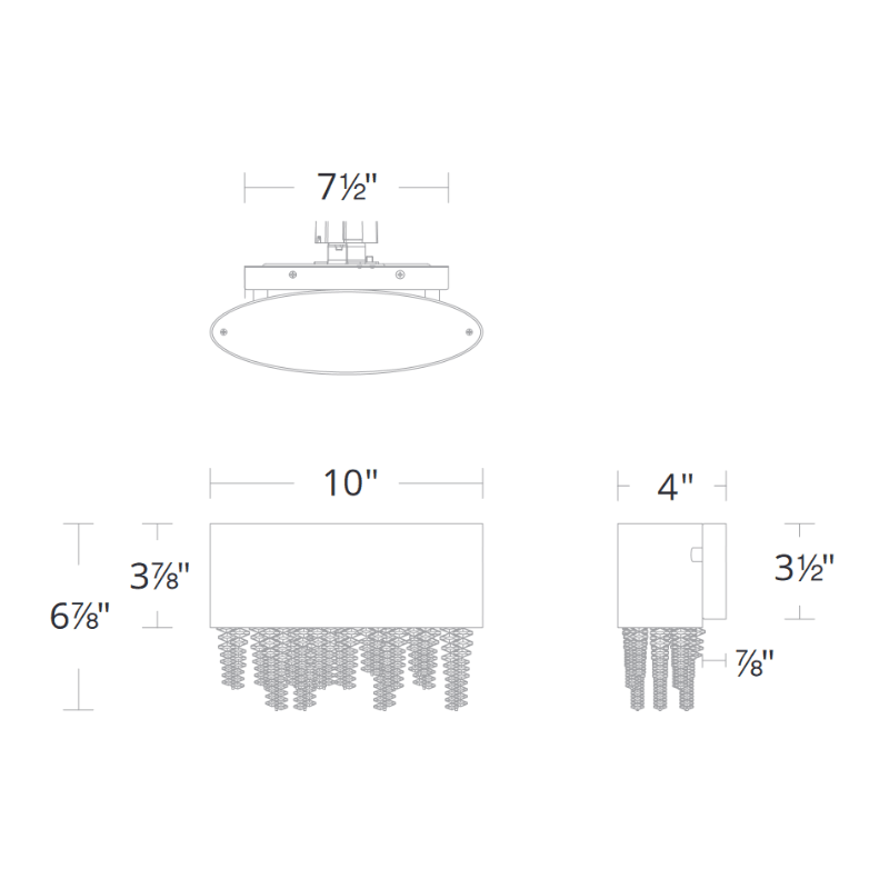 MOMO Crystal S3510 Soleil 1-lt 10" LED Vanity