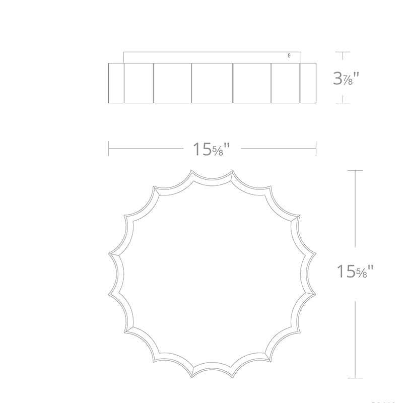 MOMO S8416 Tarte 17" LED Flush Mount