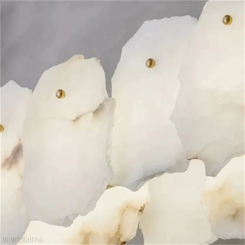 Nasile Alabaster Round Chandelier-Nobipets