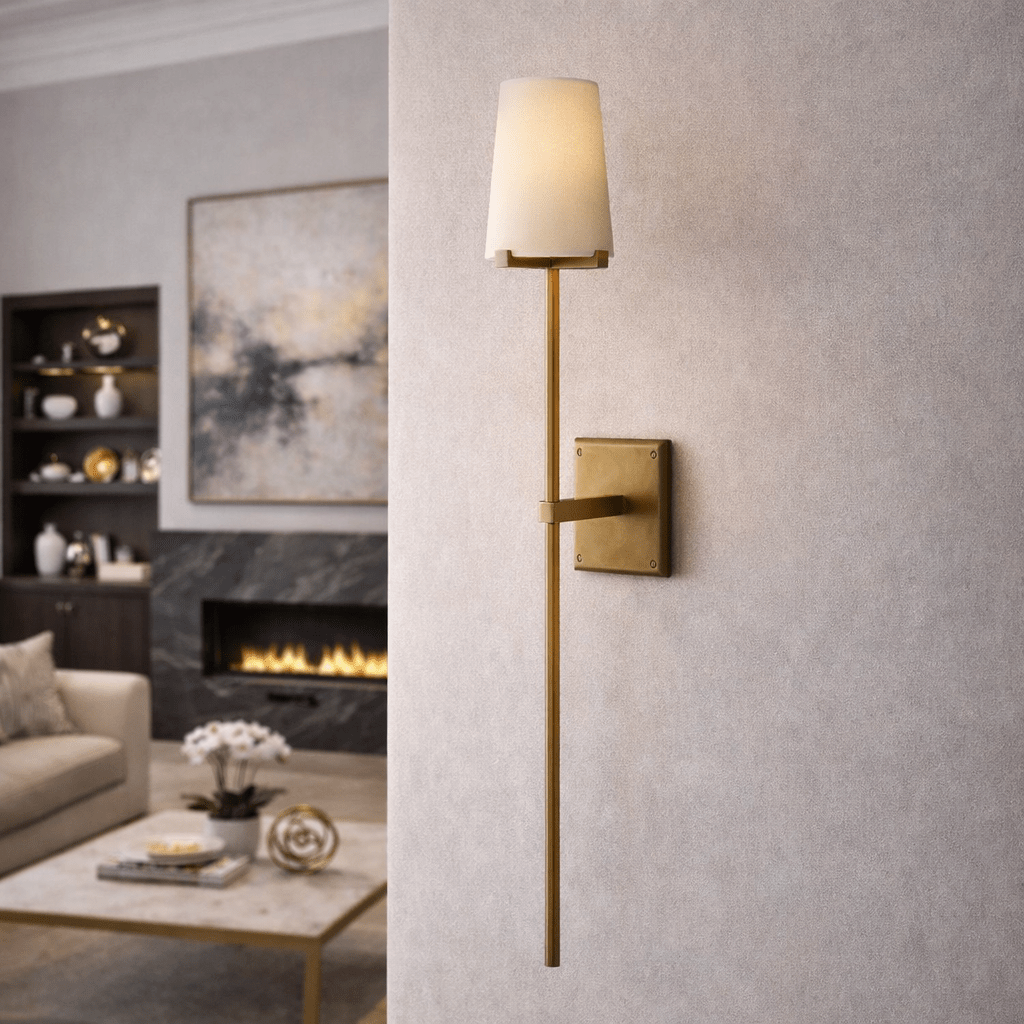 Pauillace Fabric Shade Torch Sconce