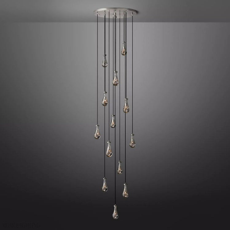 Raindrop Modern Round Chandelier For Living Room Dining Room-Nobipets