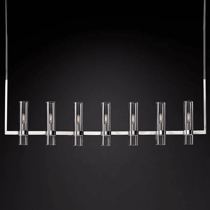 Ravelle Glass Linear Chandelier 59"-Nobipets