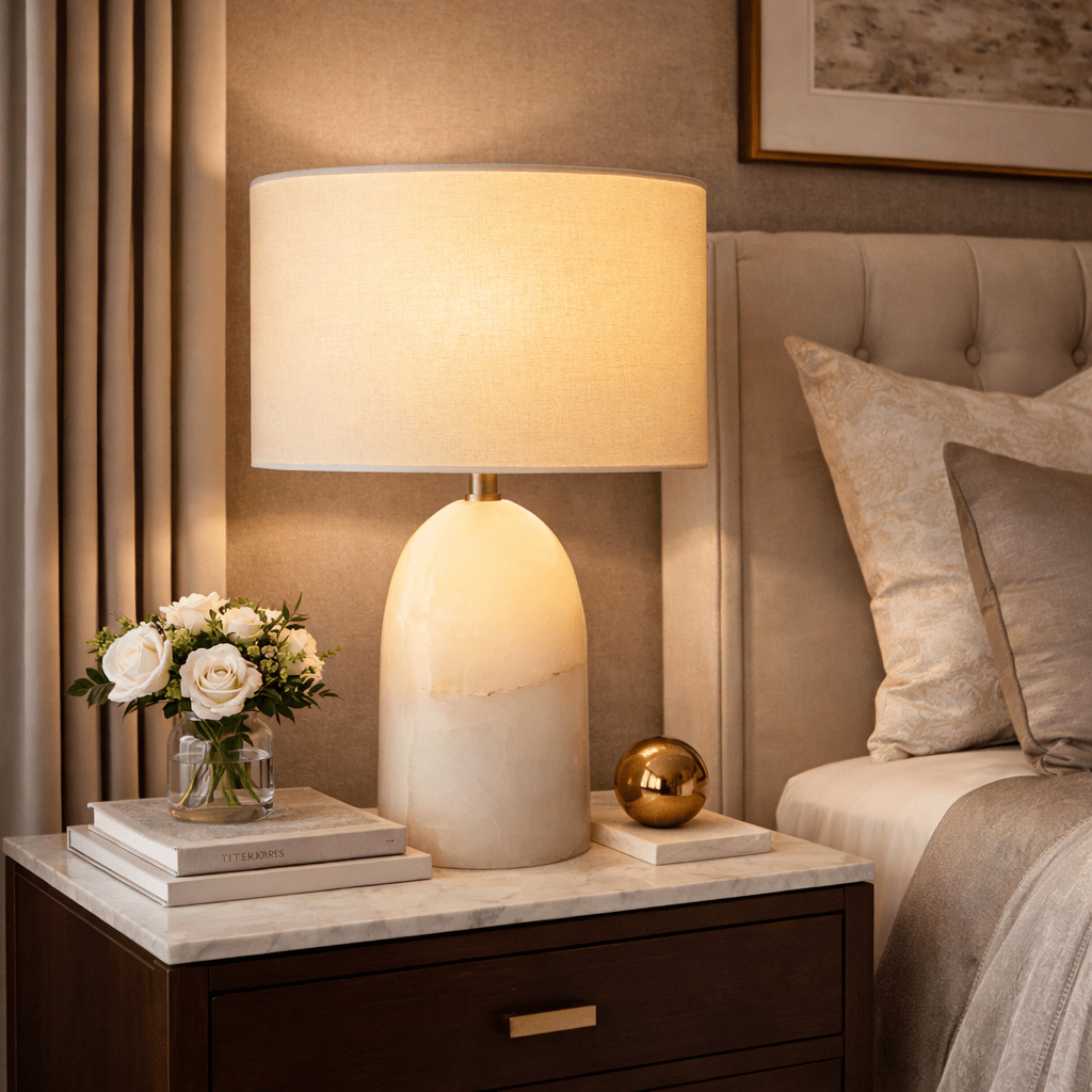 Sarezzoe Stone Tapered Table Lamp