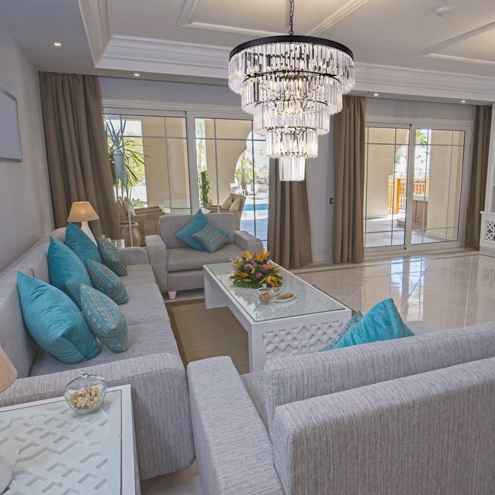 Tochic Crystal Round Chandelier-Nobipets