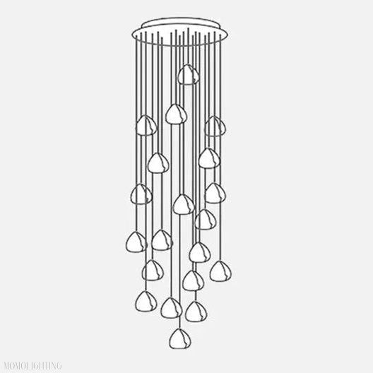 Walsh Foyer & Staircase Chandelier 7" 19" 33" D-Nobipets