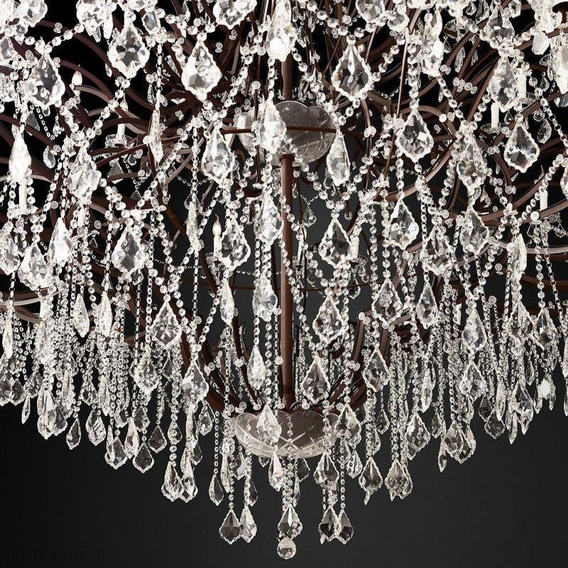 19TH Rococo Crystal Round Chandelier 101"-Nobipets