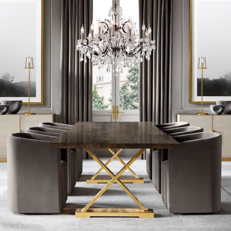 19TH Rococo Crystal Round Chandelier 40"-Nobipets