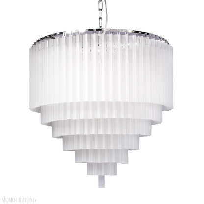 5-Tier Apex Odeon Frost Crystal Fringe Chandelier-Nobipets
