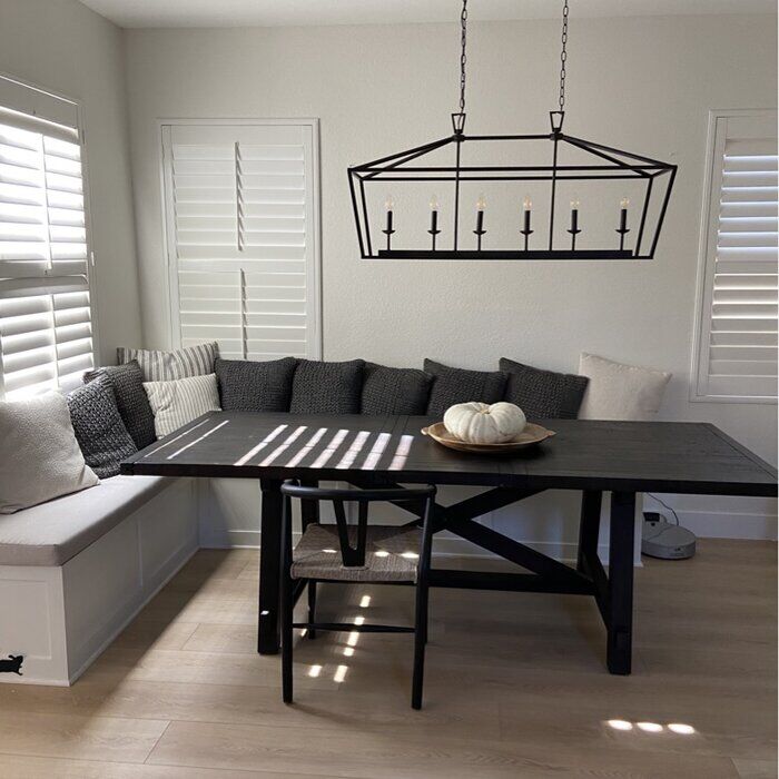 6 Light Farmhouse Chandelier Kitchen Island Geometric Pendant Light-Nobipets