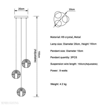 Adonis Suspension Water Drop Chandelier-Nobipets