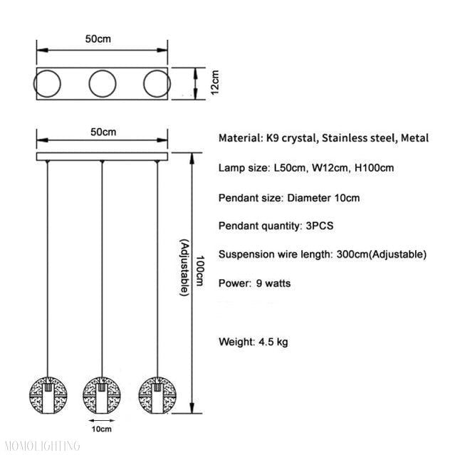 Adonis Suspension Water Drop Chandelier-Nobipets
