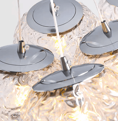 Affordable Nordic Art Water Pattern Glass Bubble Pendant Chandelier for Living/Dining Room/Bedroom