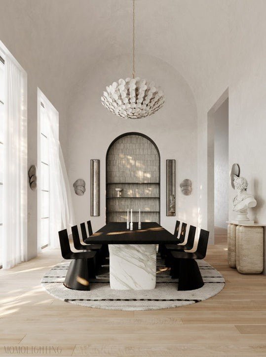 Aimi 12 Vintage Gold Leaf Chandelier Ceiling Light-Nobipets