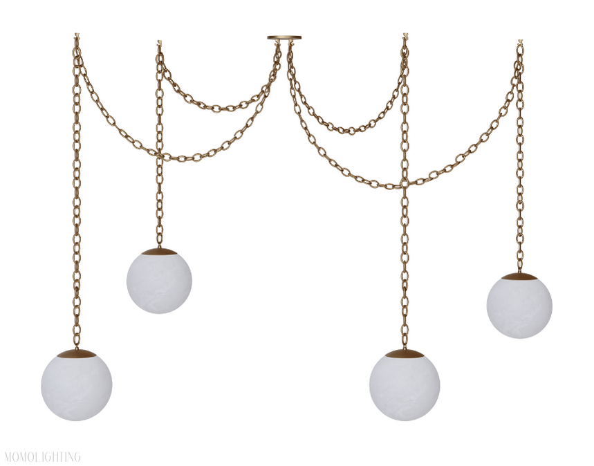 Alabaster 4 Swag Chandelier-Nobipets
