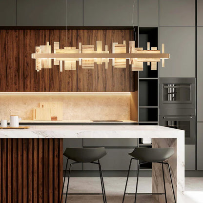 Alabaster Acropolis Round / Linear Chandelier-Nobipets