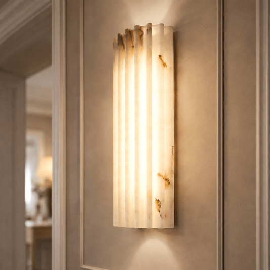 Alabaster Alvia Striped Wall Light