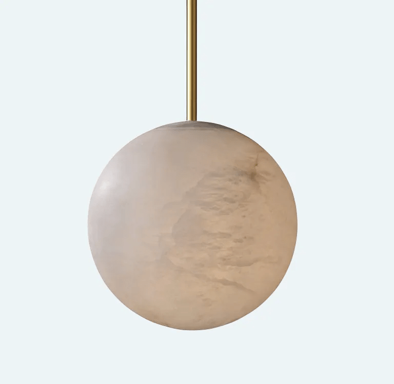 Alabaster Ball Modern Pendant Light