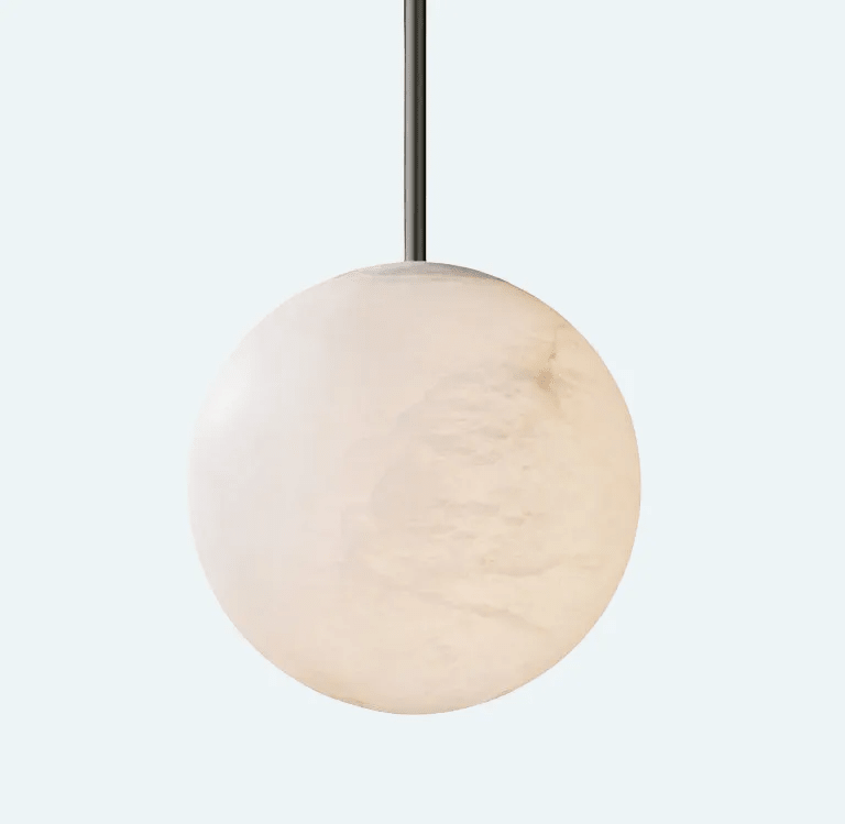 Alabaster Ball Modern Pendant Light