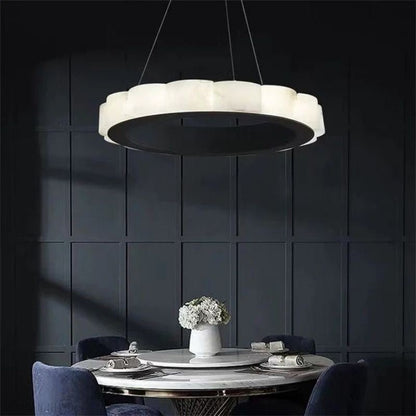 Alabaster Cloudy Chandelier-Nobipets
